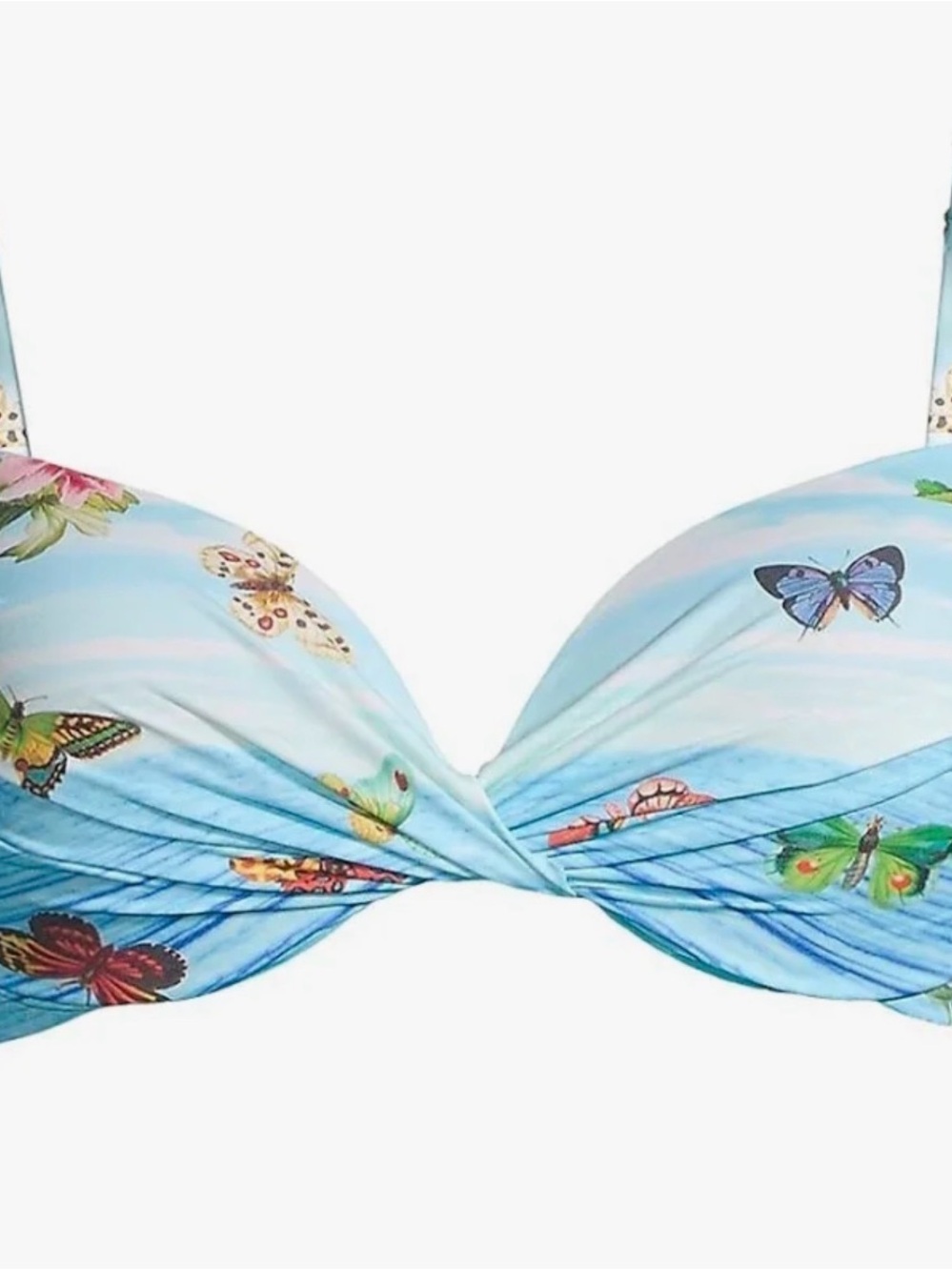 Johnny Was Blue Costal Azul Wrap Bikini Top